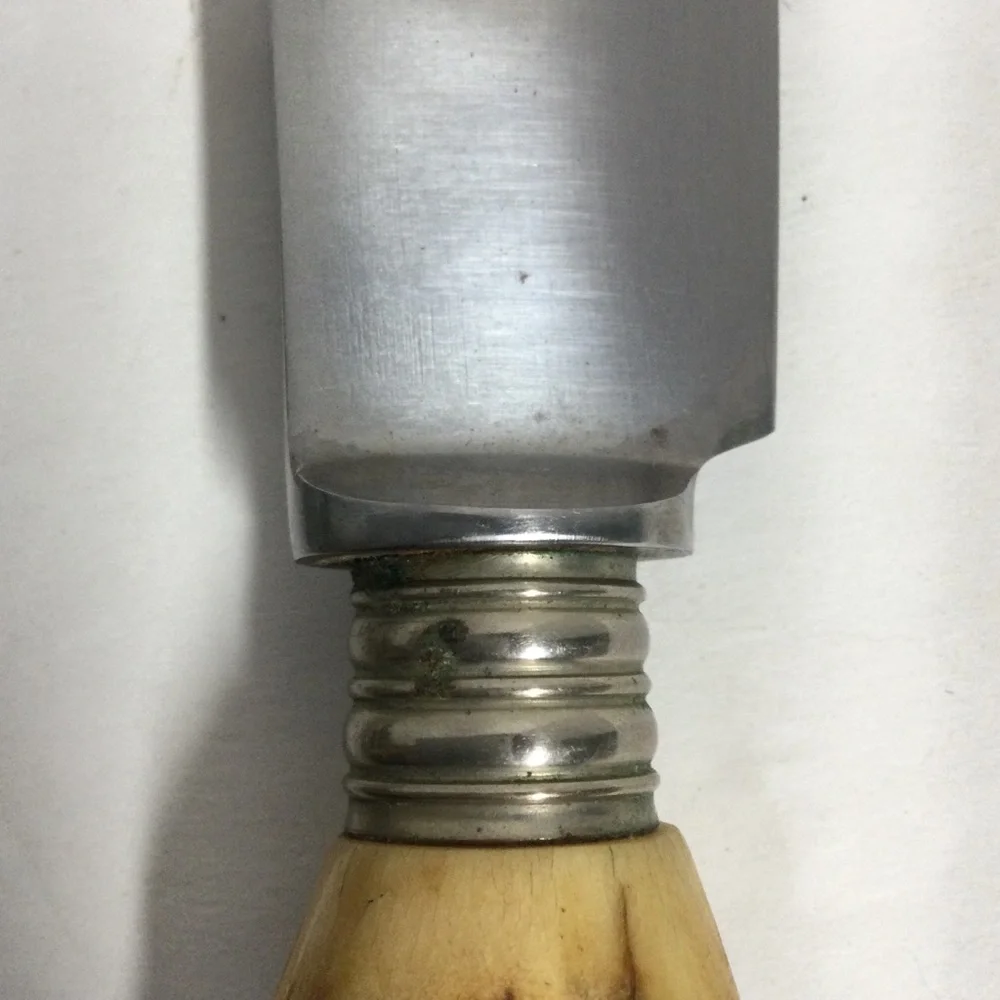 Solingen Antler Handle Carving Set - Knife, Fork & Steel Vintage Germany